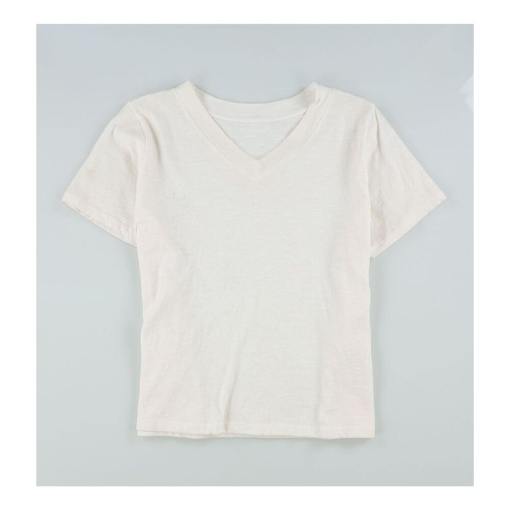 Eileen Fisher Womens Hazy Slub Basic T-Shirt, Pink, S, DM